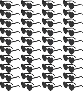 40 Pairs Heart Shaped Sunglasses Bulk, Colorful Rimless Fun Heart Sunglasses for Women Party Favors