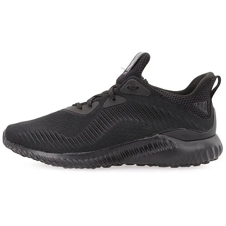 Adidas Alphabounce+ Triple Black' Durable Non-slip Low Top Casual Running Shoes Unisex FW4685