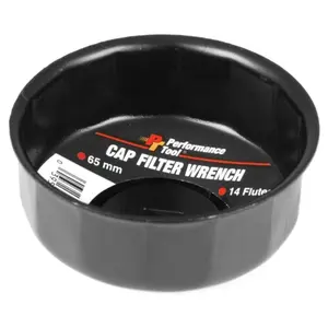 212 MAIN Perform Tool W54117 Steel Filter Cap Wrench - 65mm, 14-Flute, Filter Wrench