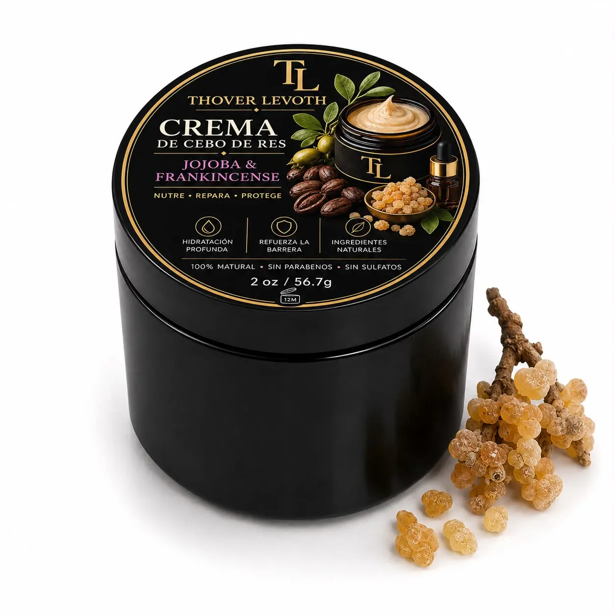 Tallow Body Balm with Frankincense, Natural Moisturizing Cream for Dry Skin (Beauty & Personal Care)