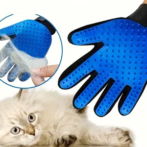 1 Pair Pet Grooming Gloves for Cats and Dogs, Deshedding Mitts with Five Finger Grip, Ideal for Bathing and Massage, Removal