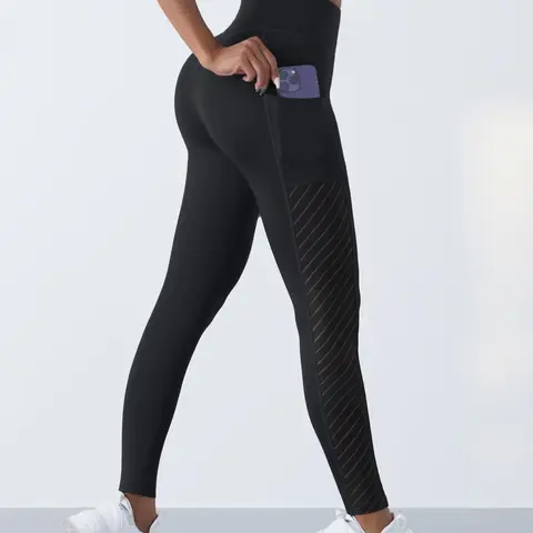 Women's High Waist Sports Leggings with Pockets, High Rise Leggings, High Stretch Breathable Pants, Summer Outfits, Activewear Bottoms, Breathable Workout Pants, Ladies Sportswear Bottoms, Gym Sports Tight for Gym Yoga Running Cycling