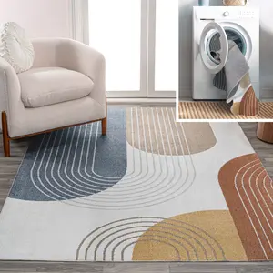 JONATHAN Y Arches Contemporary Minimalist Machine-Washable Indoor Area Rug; for Living Room, Kitchen, Bedroom, Dining Room, Office