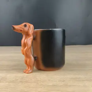 Creative Resin Dachshund Mug, Pet Coffee Cup