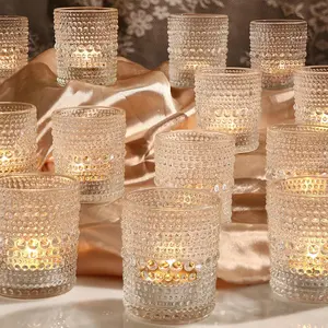 12 Pack Clear Votive Bulk Tealight Glass Candle Holders for Table Weddings Party