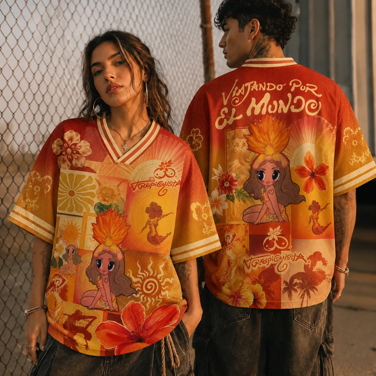 Football Jersey Latin Music Tour Inspired |  Viajando Por El Mundo Tropitour Limited Edition Jersey Mesh, Cute Doodle Design Outfit, Gift for Fans Womenwears