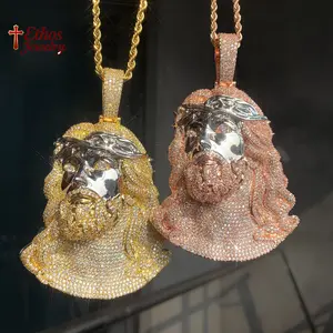 Ethos Hip Hop Figural Pendant Copper Inlaid Zircon Fashion Versatile Western Inspired Trendy Accessory for Men