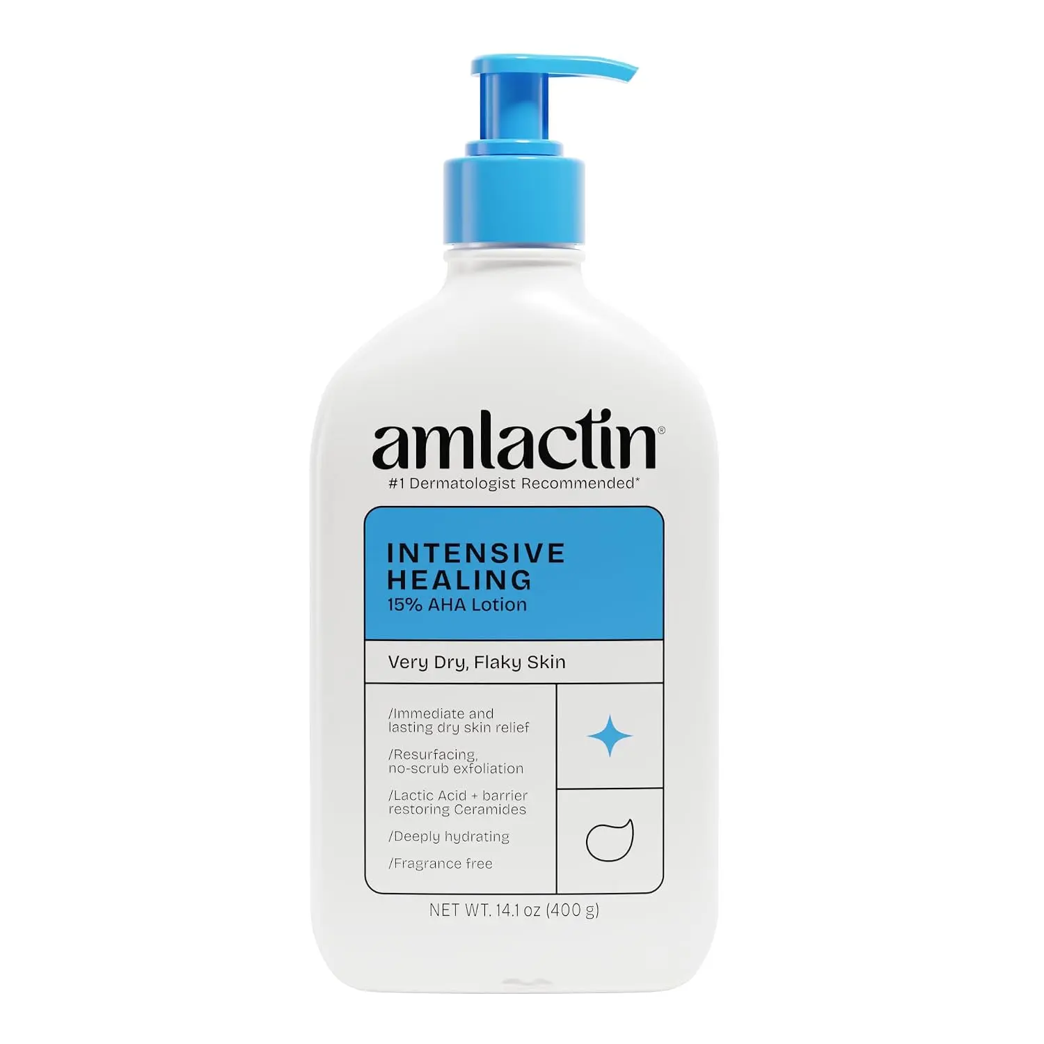 AmLactin Intensive Healing Body Lotion, 15% Lactic Acid, 14.1 oz | 15% body lotion with lactic acid and ceramide 3 exfoliates and deeply moisturizes extremely dry skin for smoother skin.