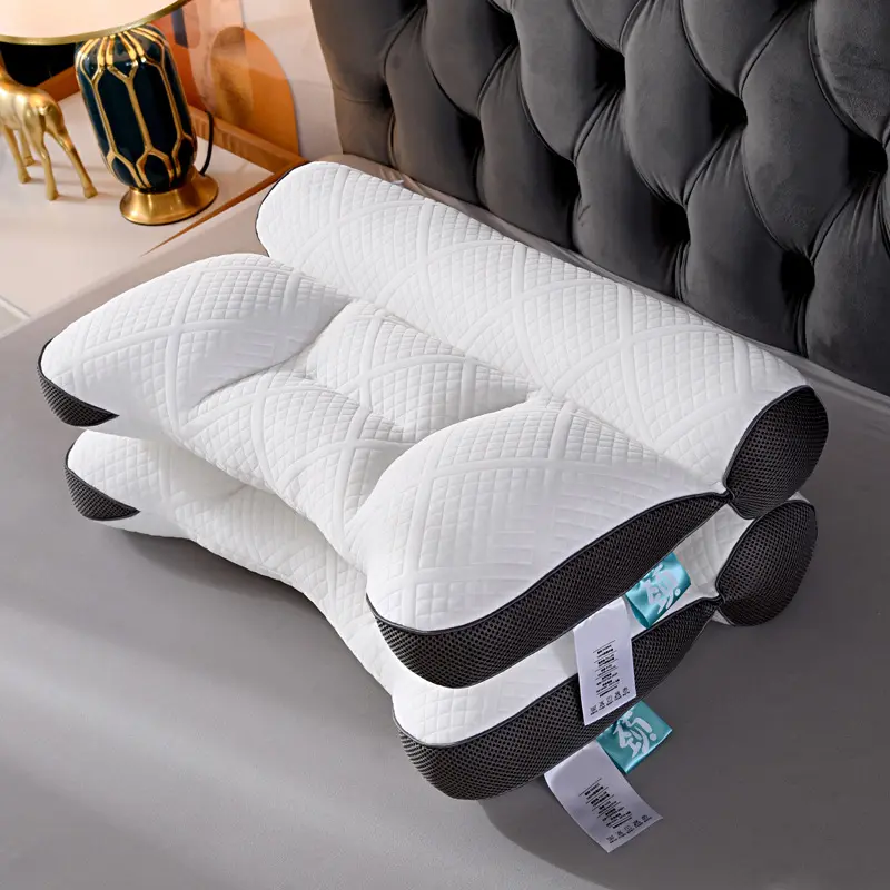Sleep‑Enhancing Goose Down Feather Pillow, Orthopedic Cervical Support Comfort Bed Pillow, Soft Support Sleeping Pillow for Home Bedroom