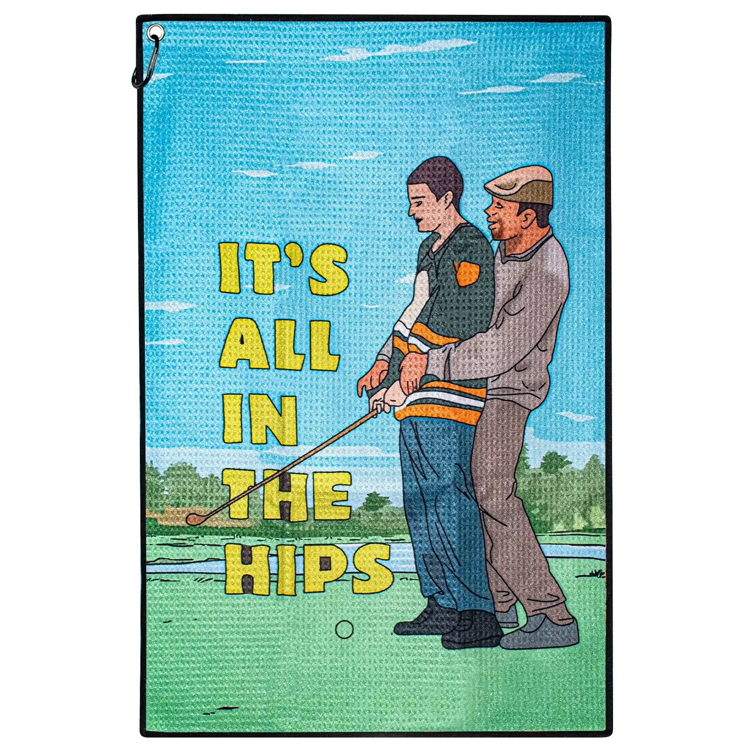 Happy Gilmore Golf Towel, Super Absorbent Quick-Dry Golf Ball Cleaner, Golfer's Hip Action Design, Woven Polyester, Funny Golf Gift, Golf Gift Accessory, Golf Accessories, Golf Equipment
