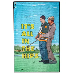 Happy Gilmore Golf Towel, Super Absorbent Quick-Dry Golf Ball Cleaner, Golfer's Hip Action Design, Woven Polyester, Funny Golf Gift, Golf Accessories