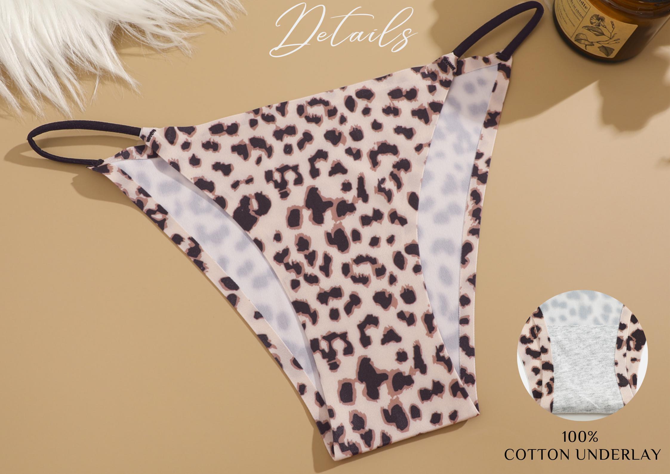 FINETOO 14pcs Women's Cute Low Rise Thin Strap Design Breathable Panties Bikini Perfect Cutting Seamless butterfly Leopard-rint  Heart design Lingerie