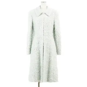 Pre-owned CHANEL Wool Small Leather Goods Nylon Coat