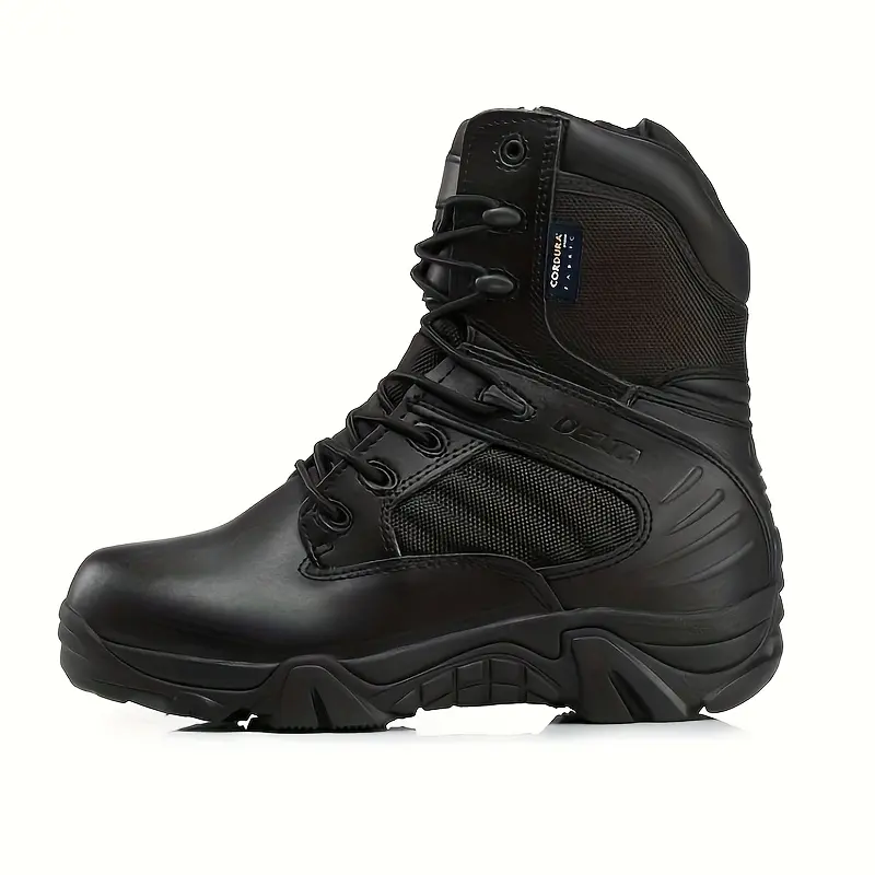 DELTA High-Top Tactical Boots - Brown Leather, Lace-Up with  display picture 2