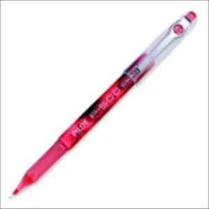 PILOT 1065567 P500 Gel Ink Rollerball Pen, Red Ink & Barrel, Pack - 12