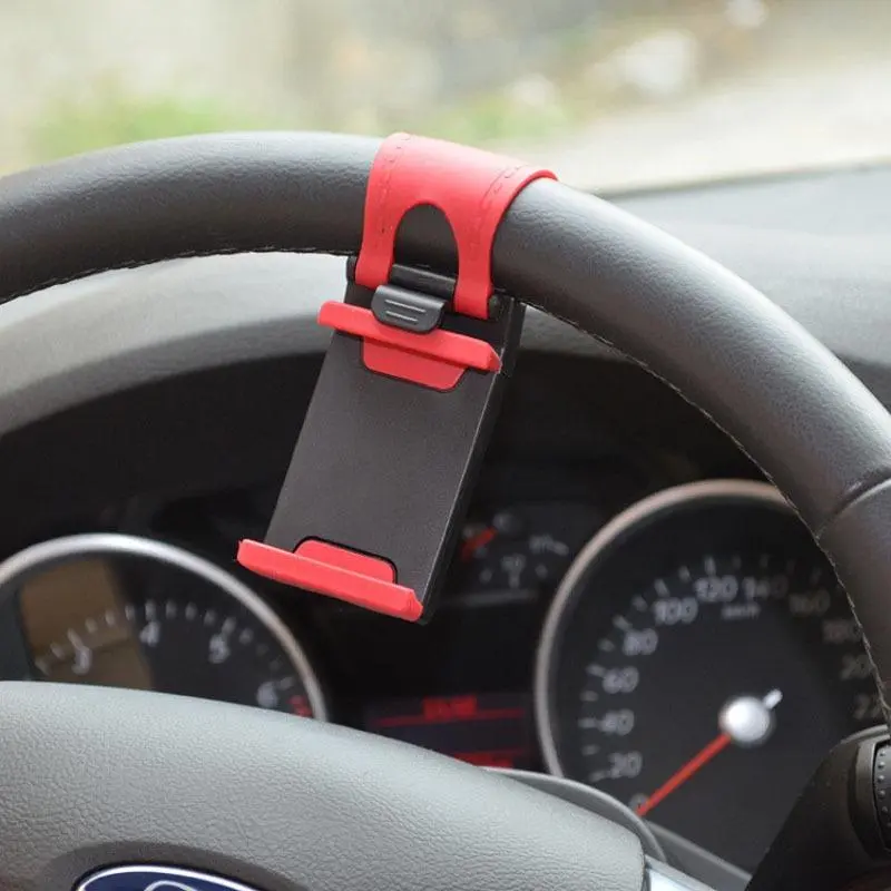 Universal Car Phone Holder, Retractable Car Steering Wheel Phone Holder, Car Navigation Stand, Steering Wheel Latch Phone Holder for Car, Phone Accessories, Cell Phone Car Mount, Car Cellphone Mount, Cell Phone Mounts
