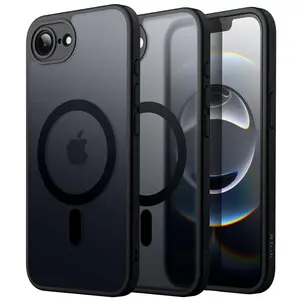 JETech Magnetic Case for iPhone 17e / iPhone 16e Compatible with MagSafe, Translucent Matte Back Slim Minimalist Shockproof Phone Cover, 6.1-Inch Display