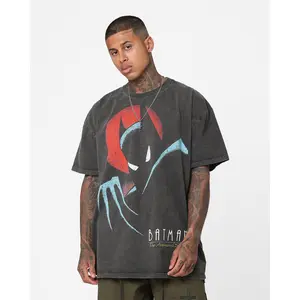 73Studio X DC 1993 Batman Heavyweight Vintage T-Shirt Black Wash