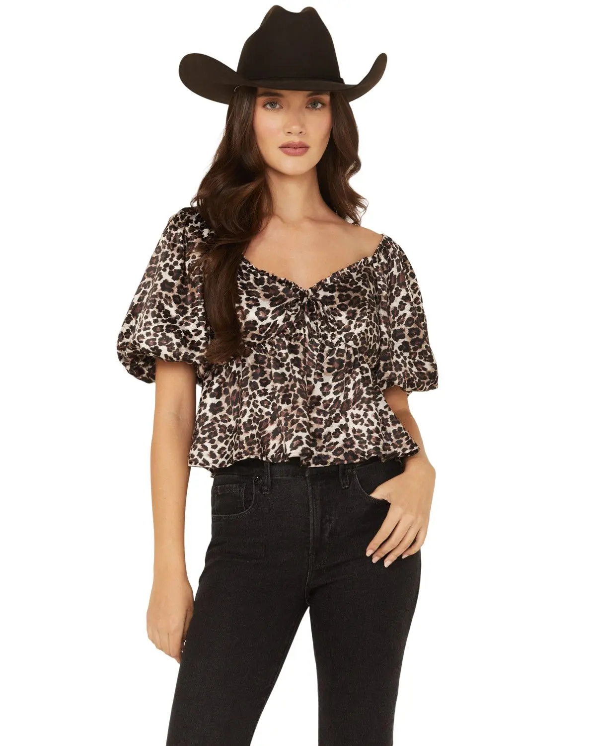 Originality Women's Women'S Leopard Print Short Sleeve Top - B1598y600jd