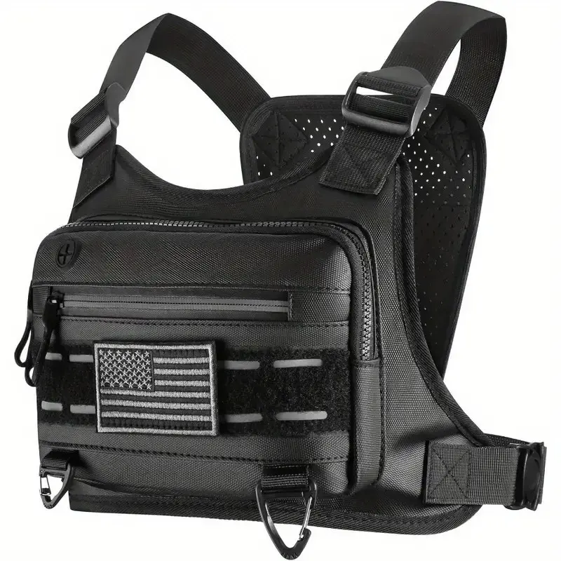1 Piece Outdoor Casual Personalized Anti-Theft Men's Chest Bag, Running Hiking Backpack with Adjustable Shoulder Strap, Suitable for Hiking and Outdoor Sports tactical