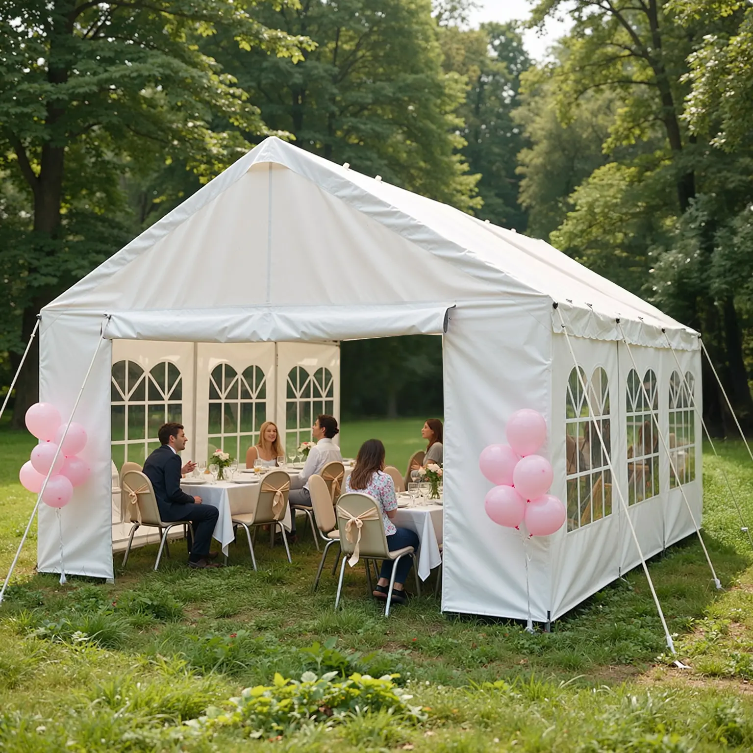 10'x20'/13'x26'/16'x32'/20'x40' Carport Car Canopy Party Tent Outdoor Gazebo with Removable Sidewalls Outdoor Gazebo Commercial Tents for Parties Wedding BBQ