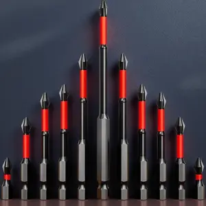 High-Strength Rust-Resistant Tungsten Steel Phillips Screwdriver Bit Set – Industrial & DIY Universal Drill Bits with Hex Quick-Change Interface, 6.35mm Standard Size for Precision Electronics & Mechanical Repair