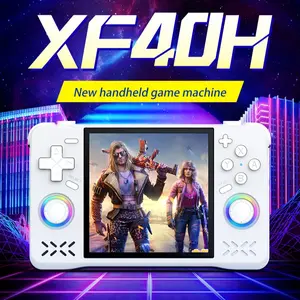 XF40H Handheld Game Console, Retro Gaming Console with 4.0 Inch HD IPS Screen, 64GB Memory Card, Support 2.4GHz WiFi Online sparing，Preloaded 20,000+ Classic Games, Portable Handheld Console