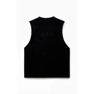 A.R.C. Men's Black Vintage Wash Comfort Cut Off Muscle T-Shirt