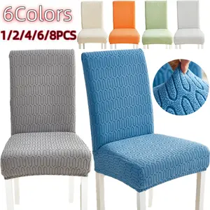 1/2/4/6/8 Pieces Jacquard Dining Chair Covers, One Size Fits All, Removable and Washable, Suitable for Restaurants, Parties and Home Decoration, Suitable for Kitchen and Hotel Use