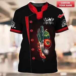 Chef T-shirt de chef personnalisé - Design élégant de couteau à légumes pour cuisiniers professionnels