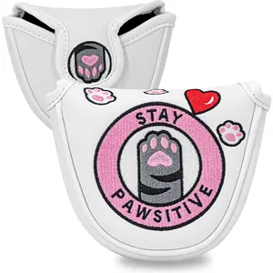 Fun Cat Paws Design Golf Club Head Cover, Semi-Circle Putter Protector, Durable & Stylish Accessory for Most Brands, Ideal Gift Choice, Golf Accessories