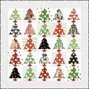 Quilt Kit - Tannenbaum Boxed Quilt Kit -Classic Christmas - Pattern Fabric Kit by J. Wecker Frisch for Riley Blake