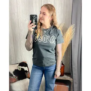 Rhinestone Mesh Top
