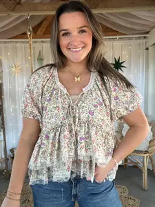 The Goldie Floral Babydoll Top