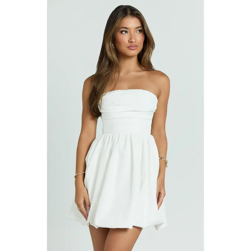 open lace back dress Shaya Strapless Mini Dress Black