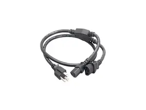 Nippon Labs 16 AWG NEMA 5-15P to C13 Splitter Power Cord, NEMA 5-15P to IEC-60320-C13 x 2, SJT, 3 ft. Black Power Splitter
