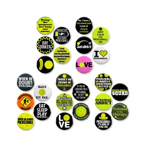 25 Pack - Pickler Preferred Perfect Petite Pickleball Megapack Pinback Buttons - 1.5 Inch