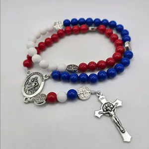 USA Patriotic Stretchy Rosary - Flag Colors