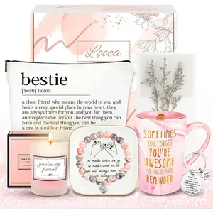 Best Friend Birthday Gift Basket for Women - Unique Friendship Gifts for Bestie, BFF