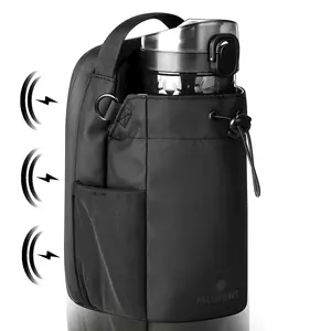 Magnetic Gym Bag Super Strong N45 Water Bottle Holder with Adjustable Strap & Phone Pockets Fits 65 OZ Waterproof Crossbody for Men Women