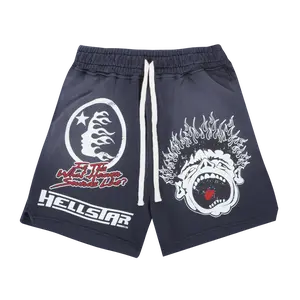 HELLSTAR RECORDS SWEATSHORTS VINTAGE BLACK