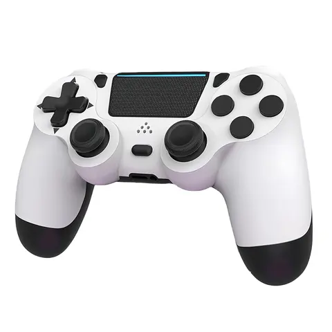 Wireless RGB Gamepad for PS4 Console - Rechargeable Controller with 6-Axis Motion Control, High-Performance Dual Vibration, LED Light, Trackpad, USB Charging Cable, Compatible with PS4 Slim/Pro, PC Gaming Accessories