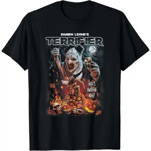 Terrifier Art the Clown Halloween Poster Horror Movie T-Shirt Halloween Horror Movie Fashion Cotton Breathable Y2K Street Style T-Shirt Holiday Gift