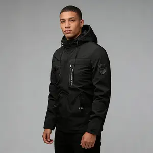 Men's Warm Insulated Winter Jacket Full Zip Closure Hooded Windproof Shell Thermal Lined Outdoor Clothing for Skiing Snowboarding Hiking Machine Washable