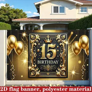 and 15th Birthday Party Decor, Perfect for Birthdays & Anniversaries, Ideal for Home Parties & Event Settings, Outdoor Banners
