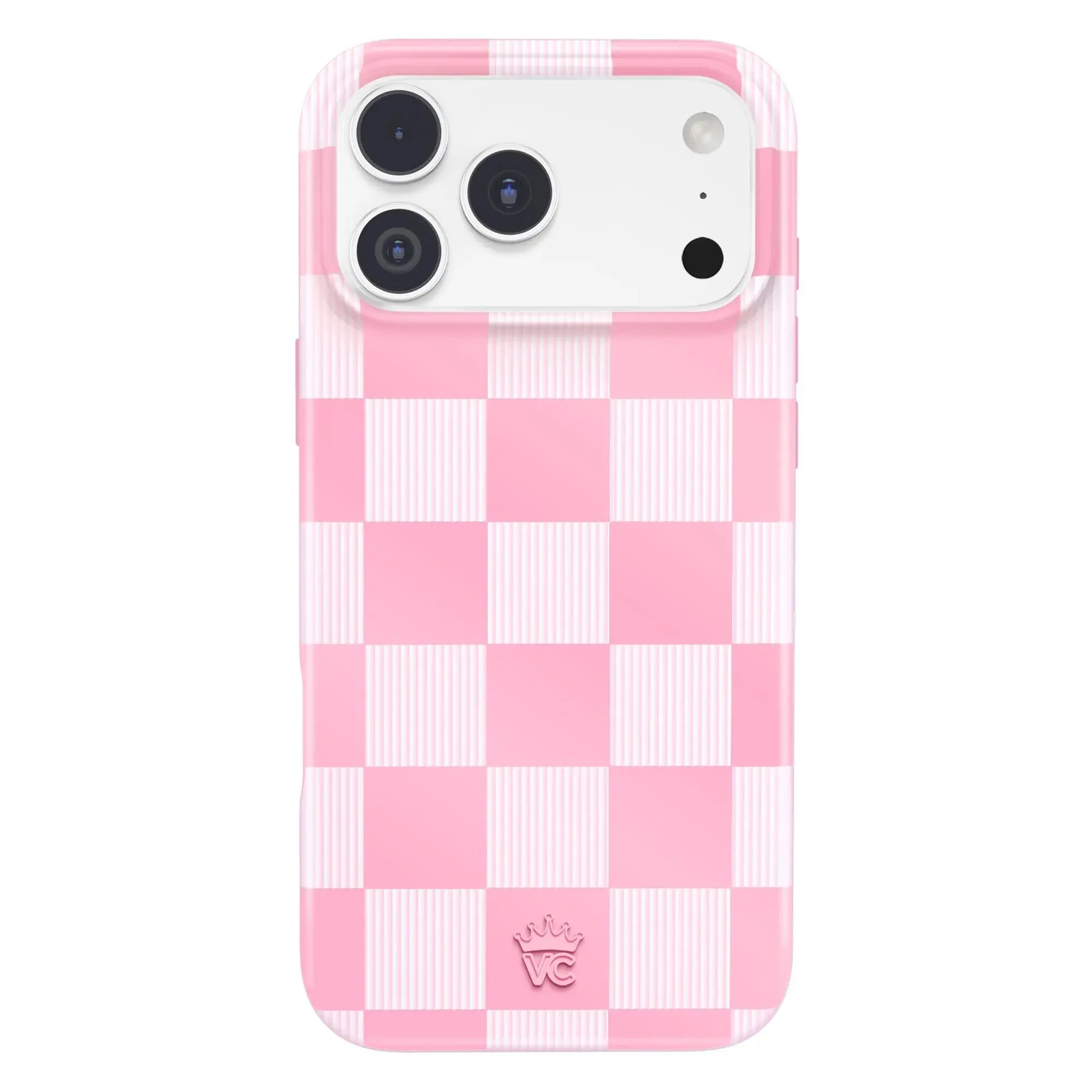 Velvet Caviar Pink Vibe Checkered Magnetic Smartphone Case - Cute, Shockproof, Protective Casing & Cover for iPhone 18 Pro Max, 18 Pro, 17, 16, 15 & More