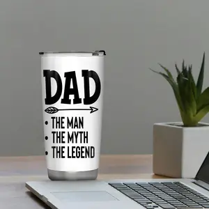 Dad Nutrition Facts 20oz Tumbler with Lid and Straw Funny Birthday Gifts for Dad from Daughter or Son New Bonus Dad Coffee Travel Mug Unique Fathers Day Present