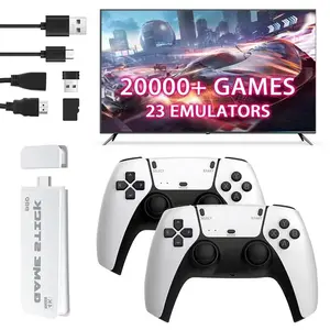 M15 HDMI Game Stick Ultimate Edition- 20,000+ Retro Classics, Dual Wireless Gamepads, All-in-One Plug & Play System Button Cable