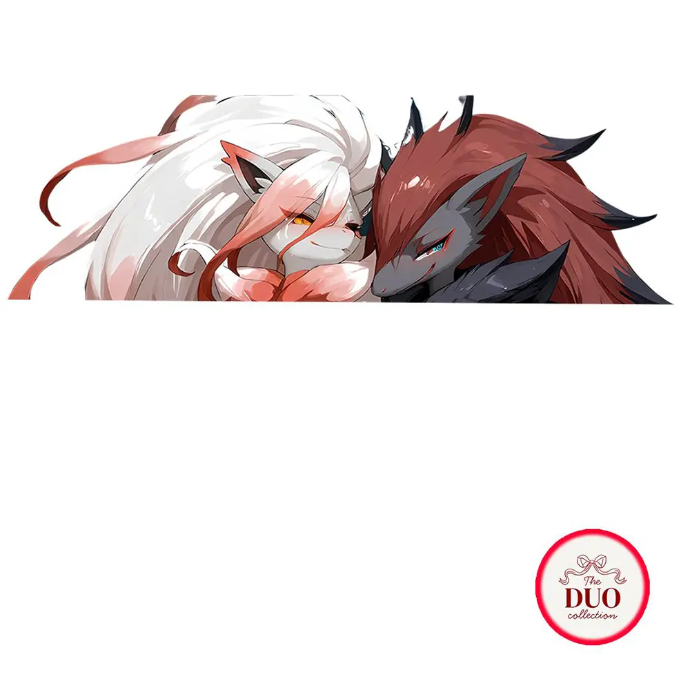 Spirit Fox And Phantom Fox Anime Vinyl Sticker Waterproof Decal Legendary Creature Duo Laptop Water Bottle Journal Gift