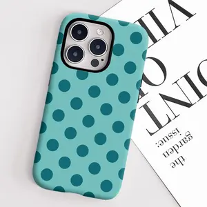green polka dots Cover for iphone 17 pro max 16 Plus 15 14 13 12 11 Plus Fashion Trendy Anti-Stain Durable Lightweight Protection Shockproof Matte Texture Elegant Luxury Gift High-Quality New Product, New Year's Best Choice